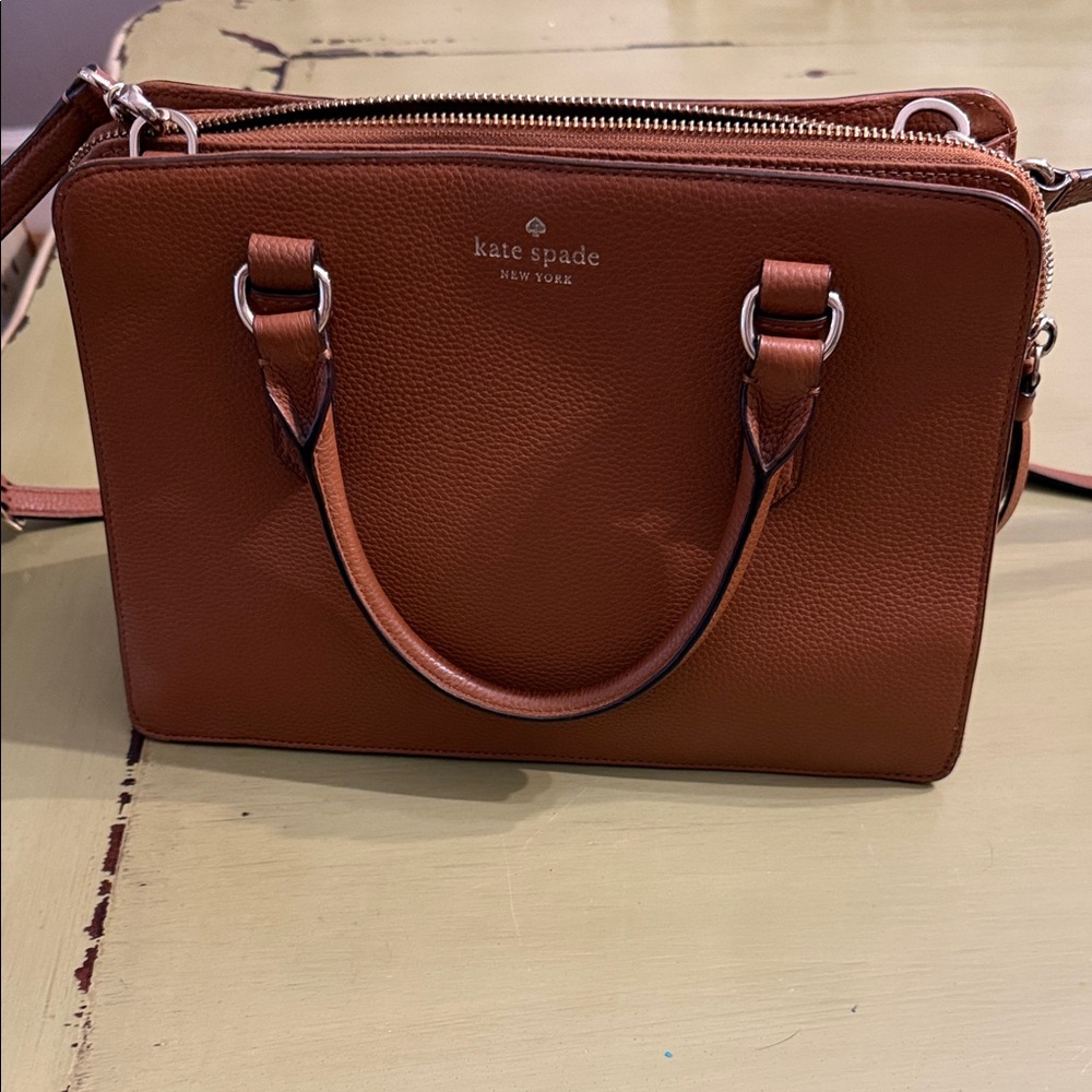 Kate Spade Tan Leather Satchel - Picture 2 of 5